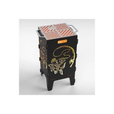 Oltada Balık Desenli Dekoratif Mangal, Portatif Ateş Çukuru