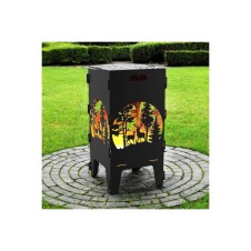 Orman Desenli Dekoratif Mangal, Portatif Ateş Çukuru