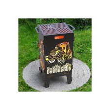 raktör Desenli Dekoratif Mangal, Portatif Ateş Çukuru